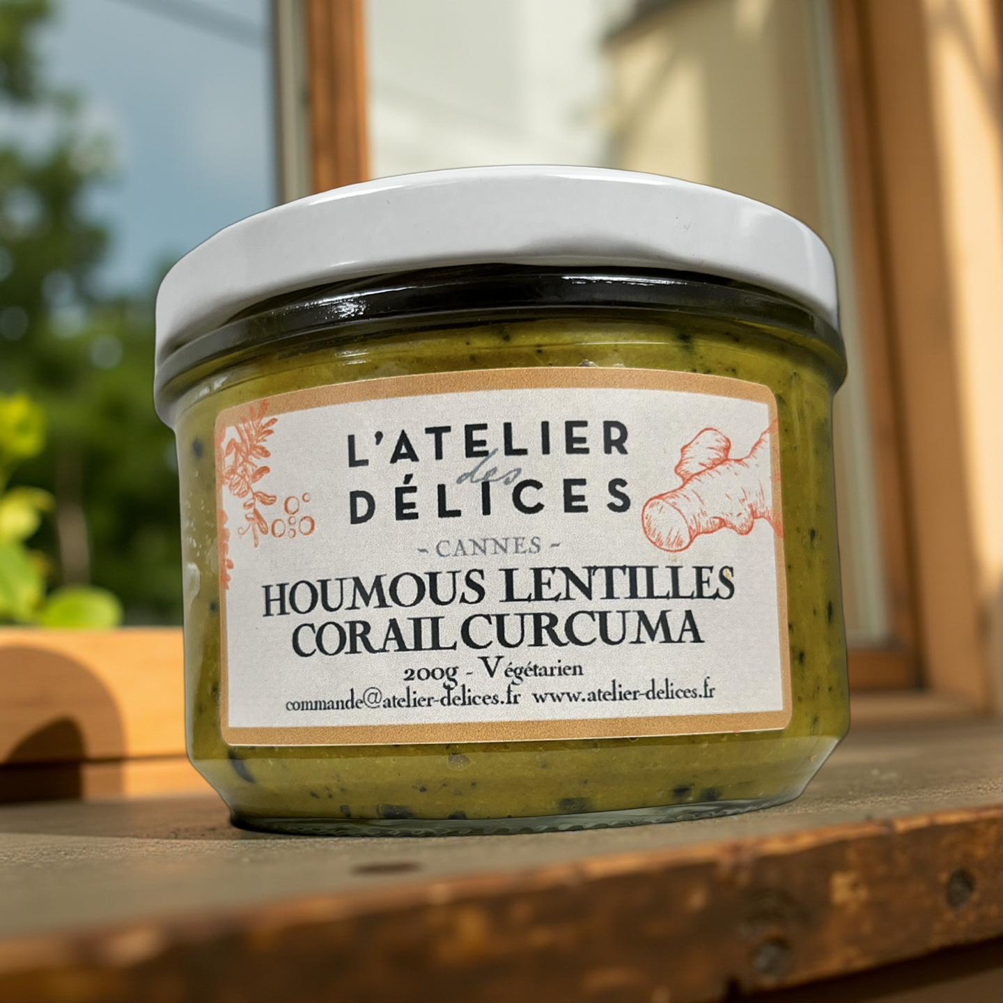 4 Houmous Lentilles Corail Curcuma