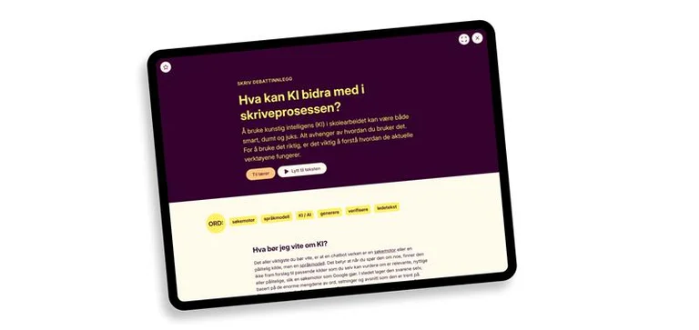 Oppgaver med KI- støtte