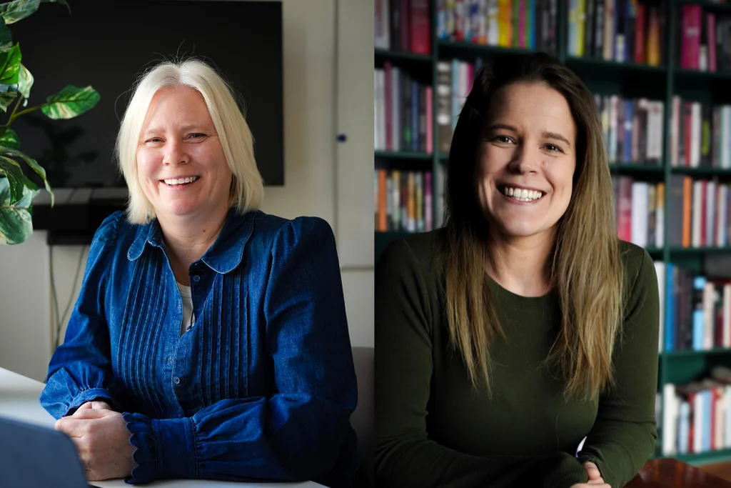 Eirin Hovel Hauge redaktør for norskfaget i Aschehoug og Emilie Fongen forfatter av det nye norskfaget.