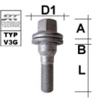 Image for Hjulbolt - Flat - M12x1,25 - 45 mm