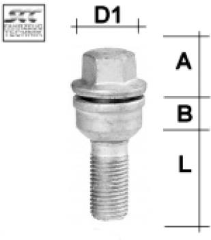 Image for Hjulbolt - Kulehode - M14x1,5 - 42 mm
