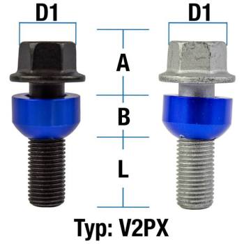 Image for Hjulbolt - Kulehode - M14x1,5 - 53 mm