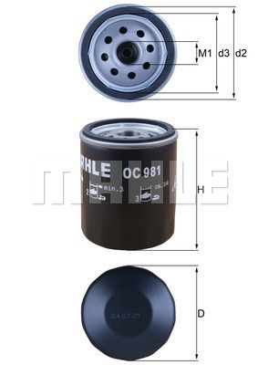 MAHLE/KNECHT OLJEFILTER
