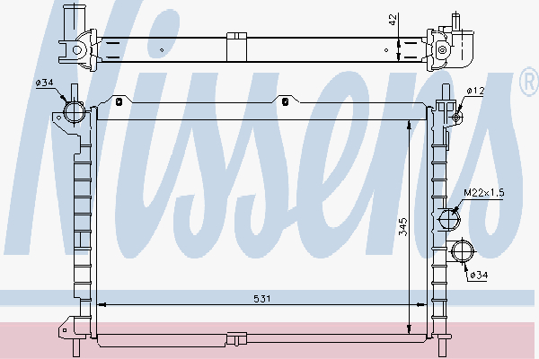 Radiator Opel Astra F 1,7Td-Td