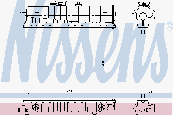 Radiator Mercedes W202