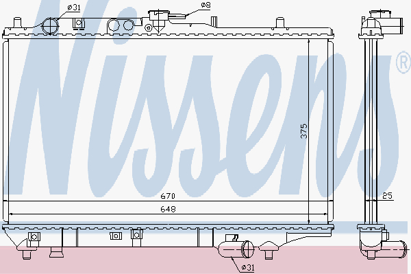 Radiator Kia Sephia 1,6 93-
