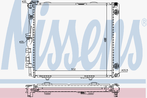 Radiator Mercedes W124