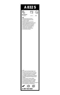 Viskerbladsett Bosch A832S