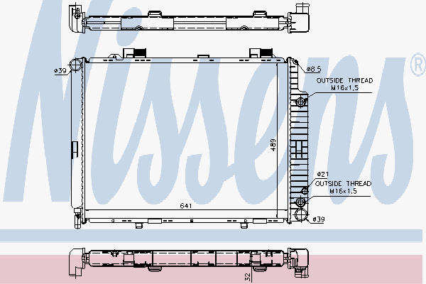 Radiator Mercedes 210 E 220 D