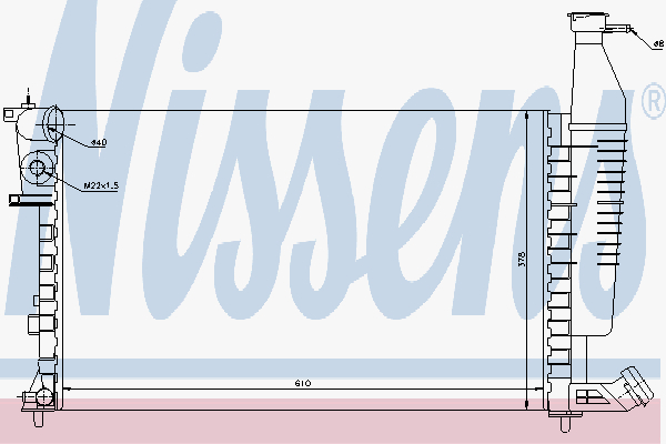 Radiator Peugeot 306 1,8 D 93-