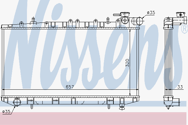 Radiator Nissan Sunny 2,0 D M/