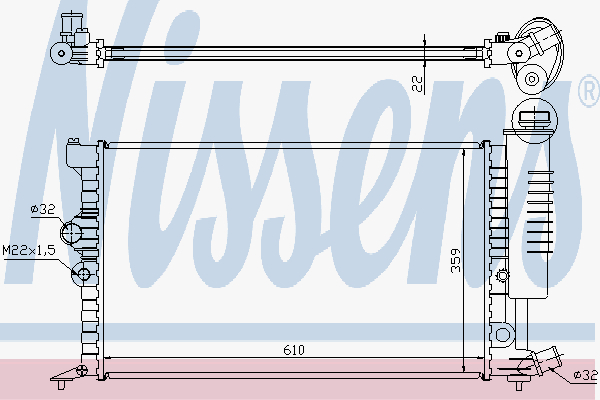 Radiator Peugeot 406 1,8 99-