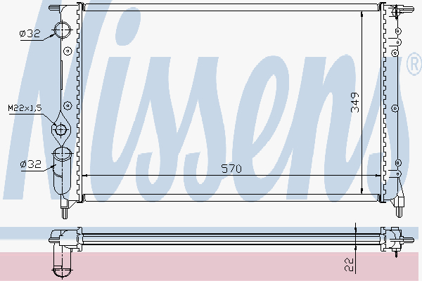 Radiator Renault R19 Rn-Rt 92