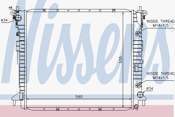 Radiator Ssangyong Rodius 2.7