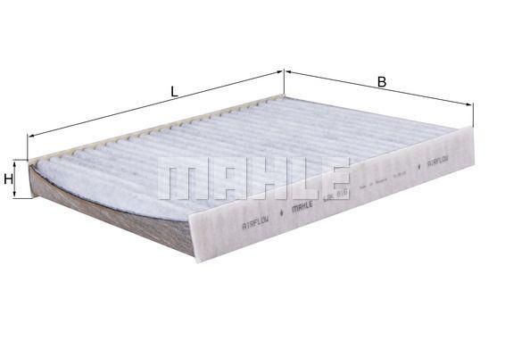 Kupéfilter aktivt kol