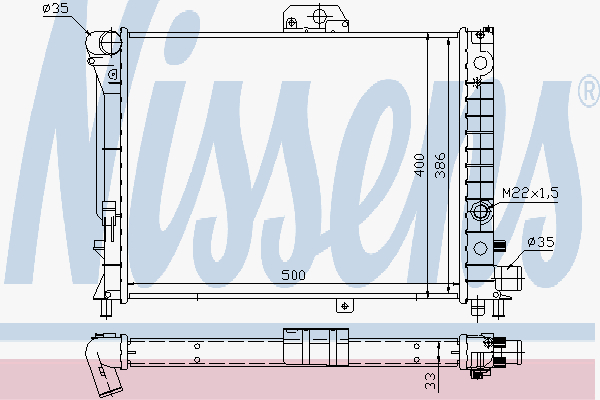 Radiator Saab 9000 Turbo 84-