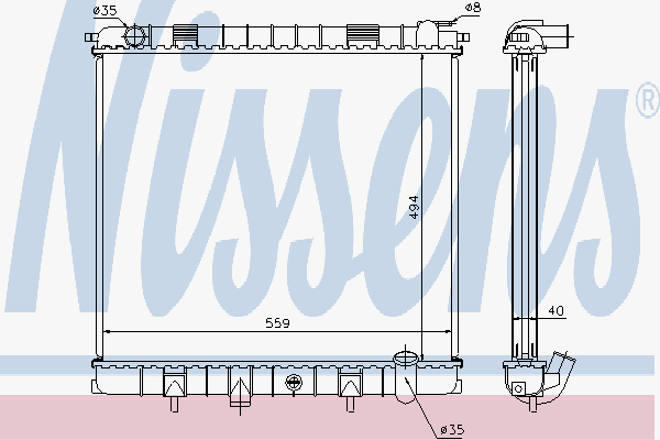 Radiator Range Rover 4,0-4,6 9