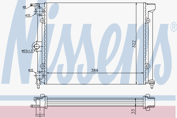 Radiator Vw Polo 1000 83-
