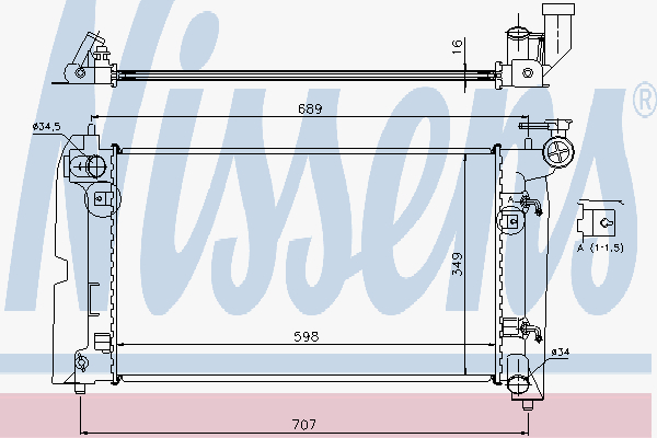 Radiator Toyota Corolla 1.4-1.