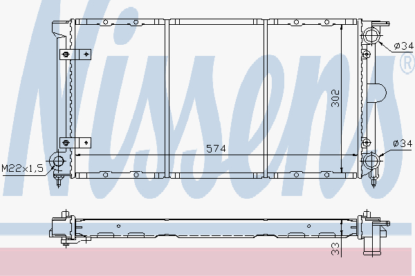 Radiator Vw Caddy/Golf 1600 D