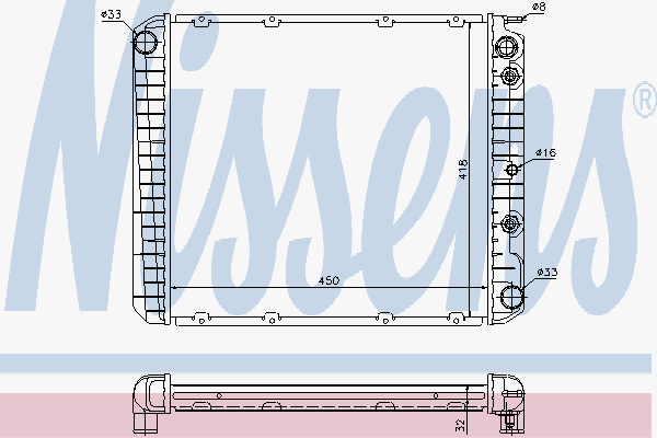 Radiator Volvo 240-740 Ac Aut.