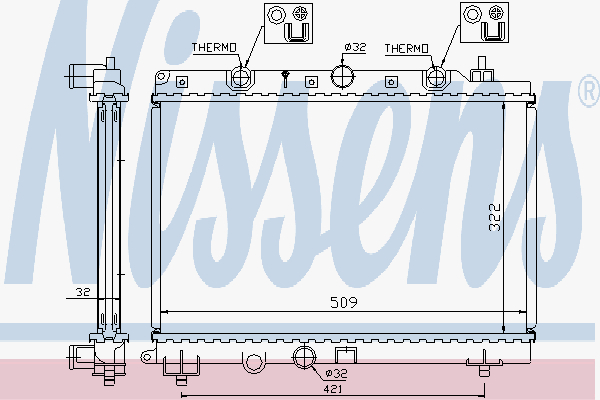Radiator Rover 420 2,0 D Ac 95