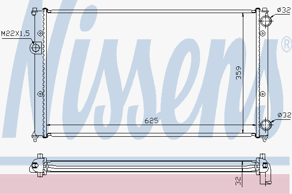 Radiator Vw Golf Iii Mex. Dies