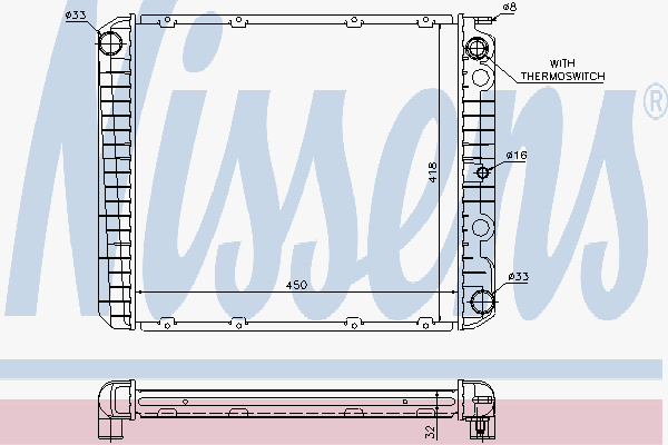 Radiator Volvo 240-740 Tropic