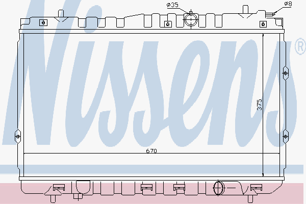 Radiator Kia Cerato 2.0 D 04-