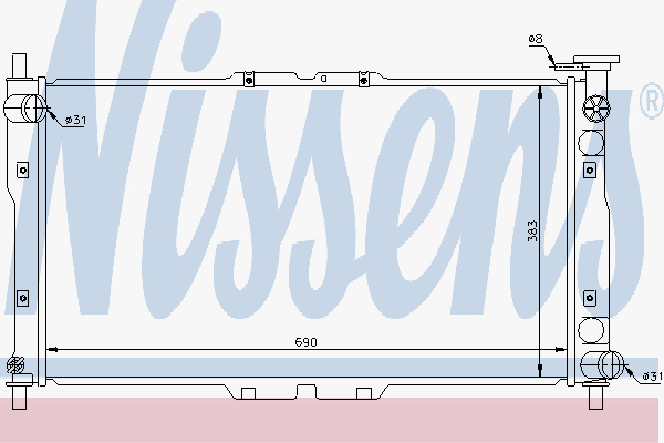 Radiator Kia Clarus 96-