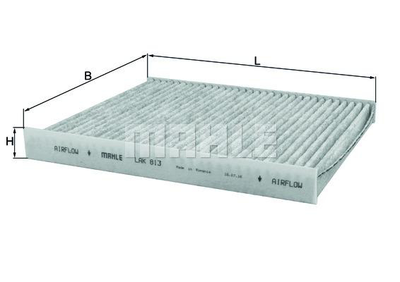 Kupéfilter aktivt kull