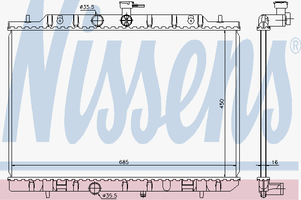 Radiator Nissan X-Trail 2.0I