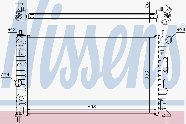 Radiator Saab 9-5 3,0 V6 97-