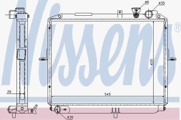 Radiator Kia K2700 2,7 D 01-