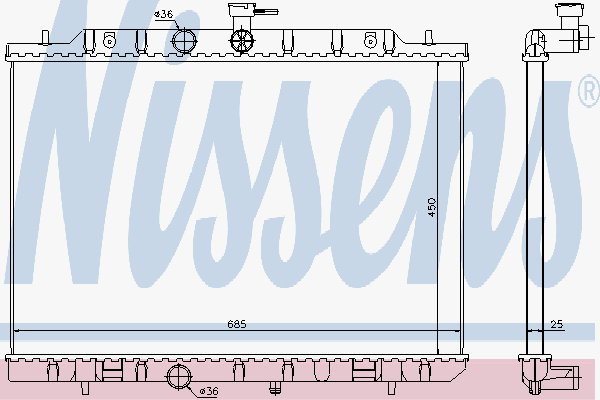 Radiator Nissan X-Trail 2.0-2.