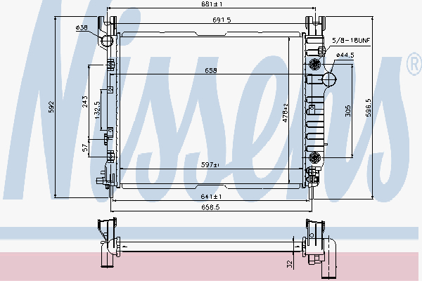 Radiator Dodge Dakota, 00-04