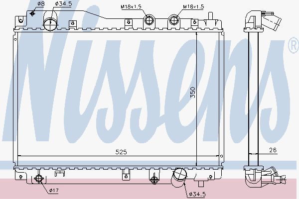 Radiator Honda Civic 1,7 Cdti