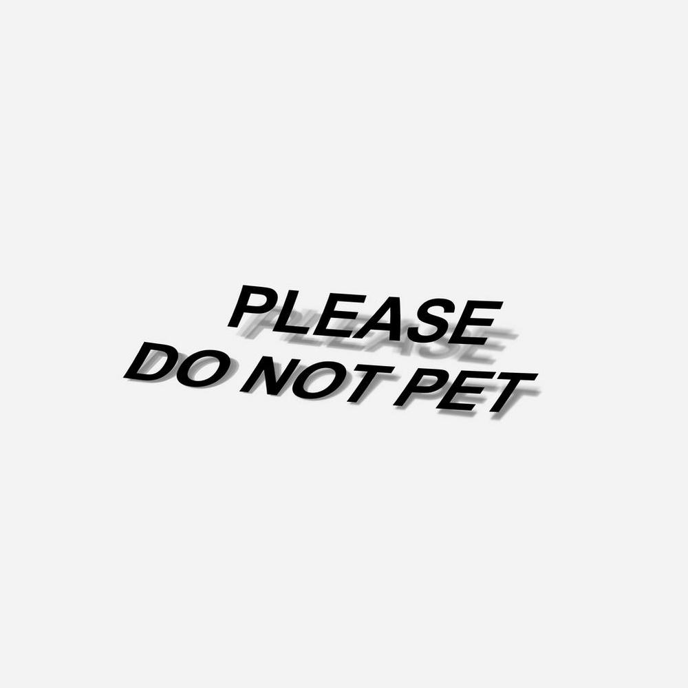 Dekal Please do not pet - svart