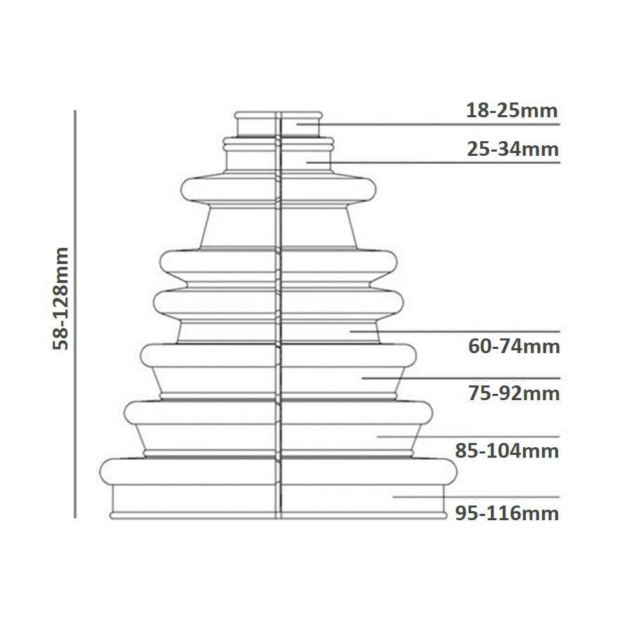 Drivakselmansjett Universal Delbar