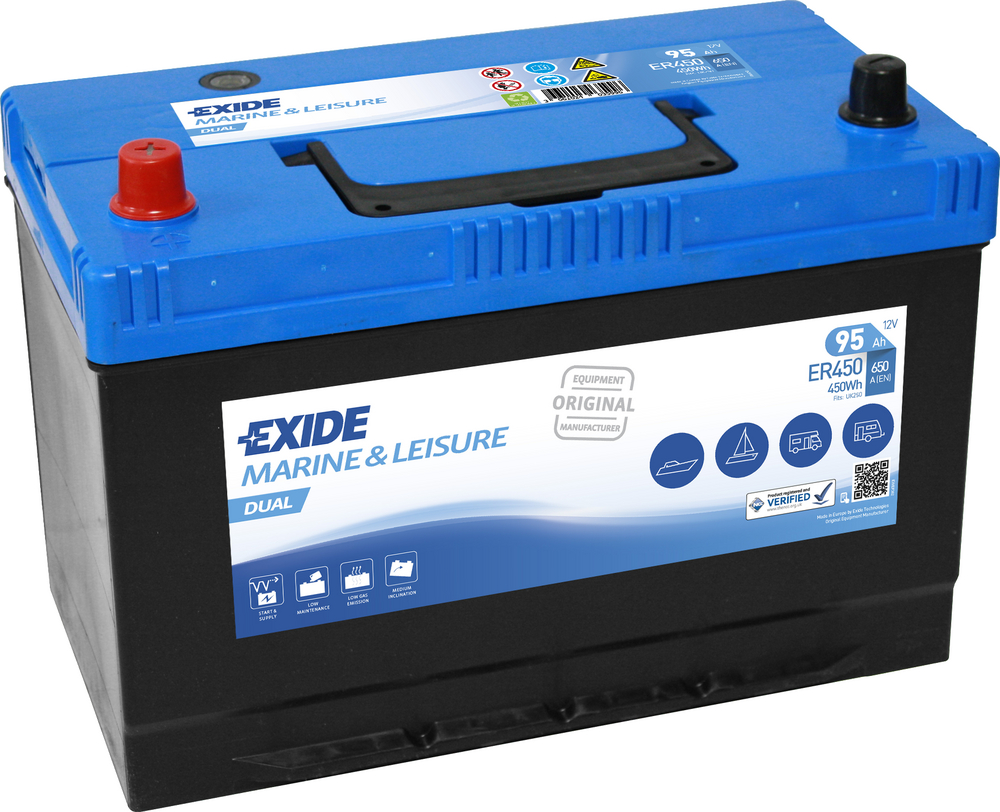 EXIDE FRITID-BÅT 12V  95AH 450WH.