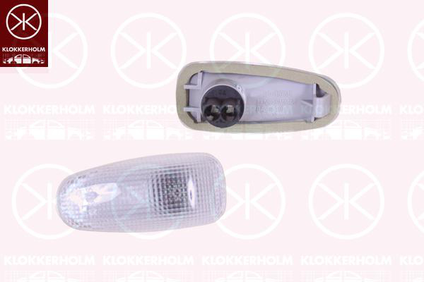 SIDEBLINKLYS KOMPL. HVIT