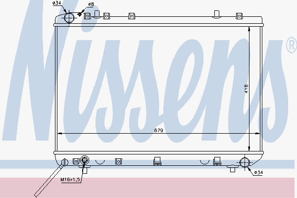 Radiator Daewoo Musso 2,3-3,2
