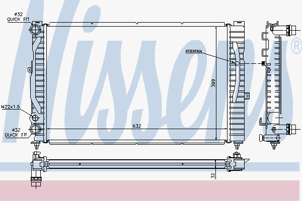 Radiator Audi A 4 1,6-1,8 20V