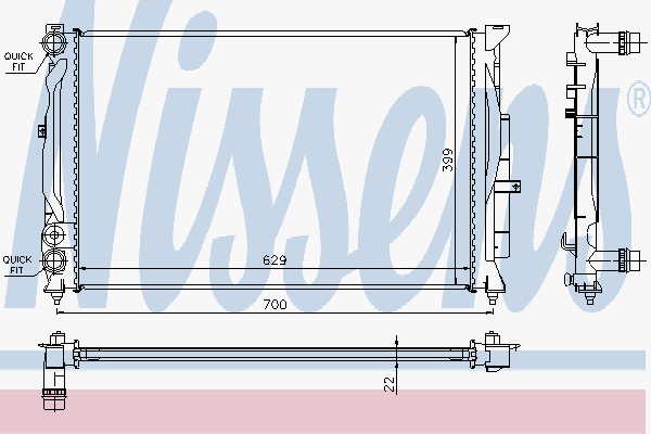 Radiator Audi A 4 1.6-1.8- 94-