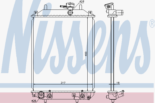 Radiator Daihatsu Charade 1,0-