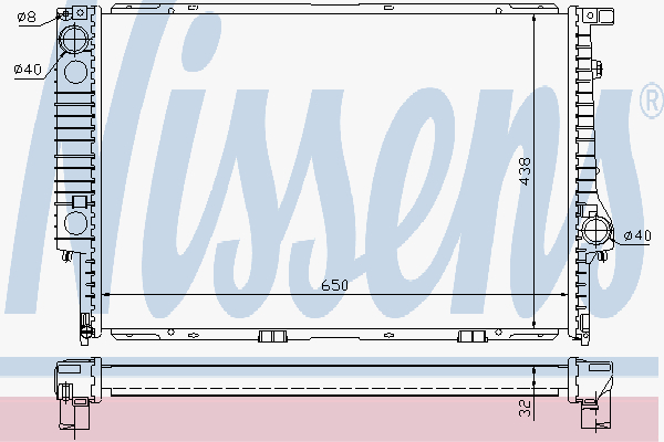 Radiator Bmw 530I-730I Ac 92-