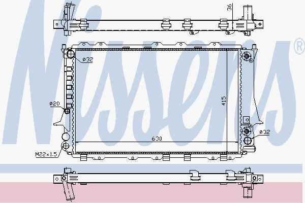 Radiator Audi 100 2,8 Aut 90-9