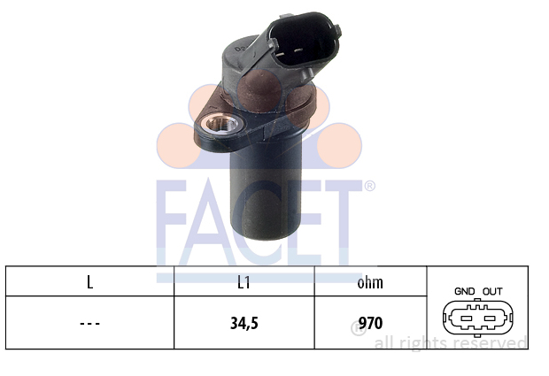 Sensor for veivakselposisjon