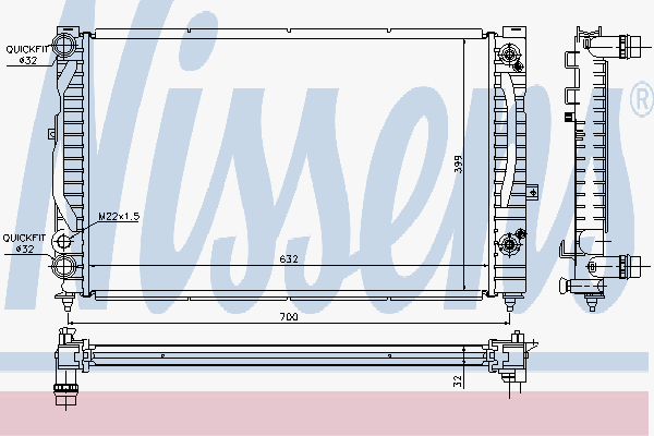 Radiator Audi A 4 1,6-1,8 Aut.