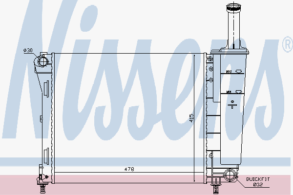 Radiator Fiat 500 1.2I